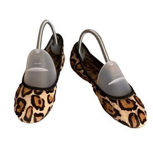 Sam Edelman Fritz Full Calf Hair Hide Leopard Print Ballet Flats Size 7